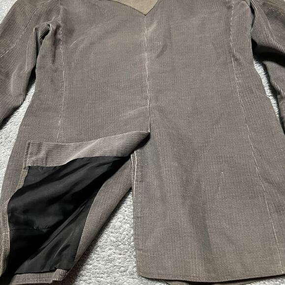 VTG Miller Stockman Western Blazer Mens 40 Long Gray Corduroy 2 Button Western - Picture 4 of 11